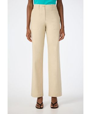 Trina Turk Antonia Straight Leg Pant - Natural