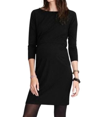 HATCH The Mila 3/4 Sleeves Dress - Black
