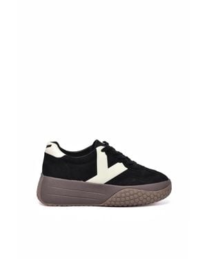 Kèh-Noo Leather Suede Sneakers - Black