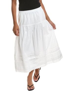 Madewell Pintucked Midi Skirt - White