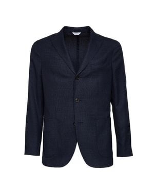 Boglioli Hopsack Melange K Jacket Blazer - Blue