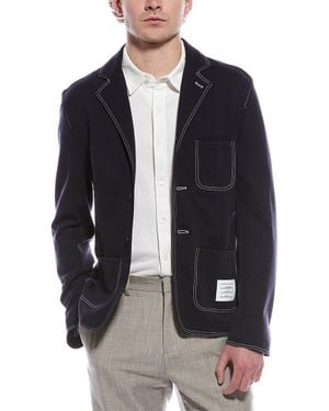 Thom Browne Wool-Blend Sport Coat - Black