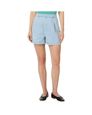 Madewell Clean Shorts Cotton Slash Pockets Pull On Red968 - Blue