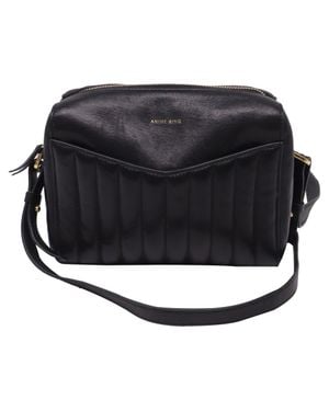 Anine Bing Ellis Quilted Shoulder Bag - Black