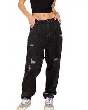 Pol Denim Slouchy Jeans - Black