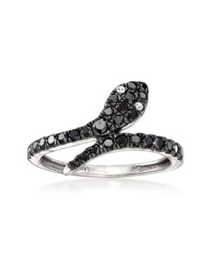 Ross-Simons And Diamond Snake Bypass Ring - Black