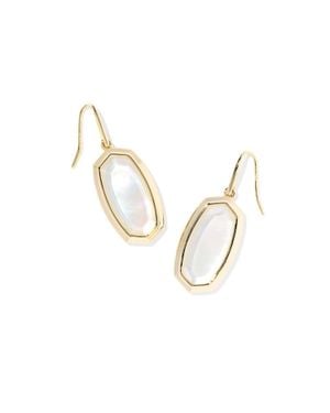 Kendra Scott Dani Bezel Drop Earrings - Metallic