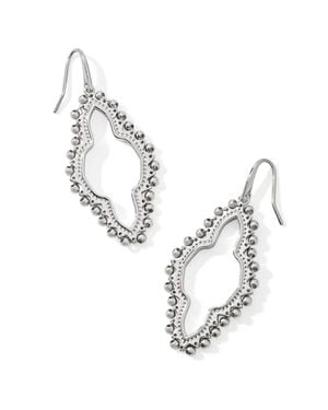 Kendra Scott Abbie Beaded Open Frame Earrings - Metallic