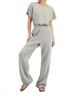 Rae Mode Short Sleeve Jumpsuit - Gray