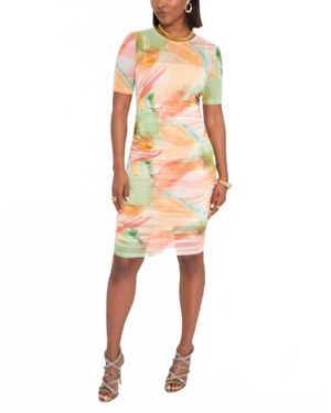 Black Halo Yvonne Sheath Dress - Orange