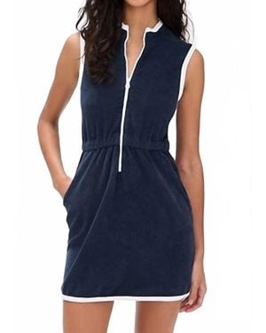 Kule Terry Sleeveless Mini Dress - Blue