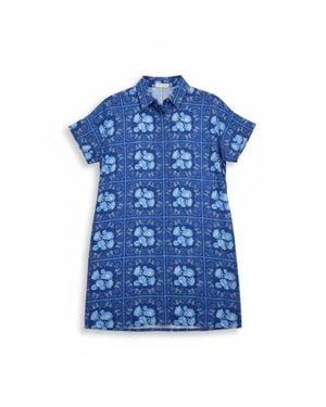 VERANDAH Oversized Shirt Dress - Blue