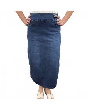 Ethyl Svelte Stretch Skirt - Blue
