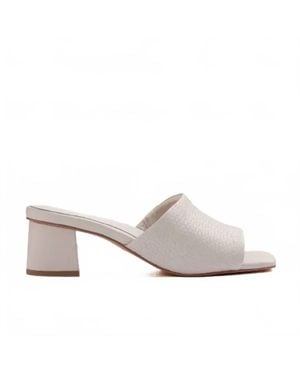 Frankie Kennedy Weave Heel - White