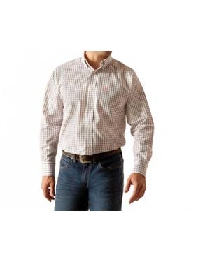 Ariat Wrinkle Free Briggs Classic Fit Shirt - White