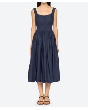 Sea Emmet Midi Bubble Dress - Blue