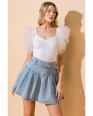 TRUEDAMES Make It Work Knit Bodysuit - Blue