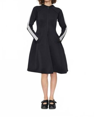 Bitte Kai Rand Sporty Scuba Look Half Zip Dress - Blue