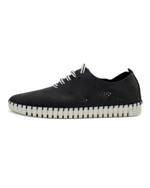 Eric Michael Annie Whipstitch Detail Shoes - Black