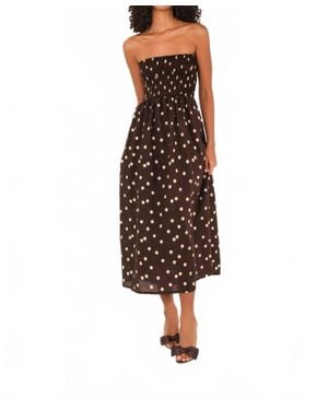 The Lulo Project Drift Strapless Midi Dress - Brown
