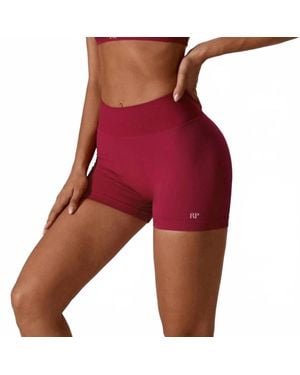 Rockstar Peach Sienna V Back Shorts - Red