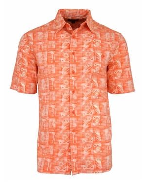 Weekend(er) Hawaiian Mariana Cotton Print Shirt - Orange