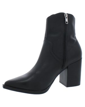 Steve Madden Pointed Toe Leather Bootie in Black Lyst