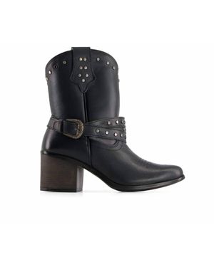 Forastero Leather Boots Western - Black