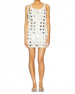 Le Superbe Gypset Crochet Mini Dress - White