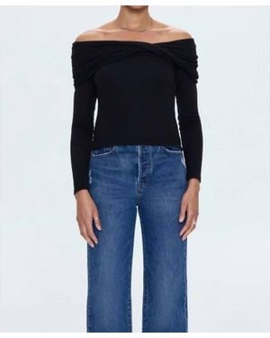 Pistola Lyra Off The Shoulder Top - Blue