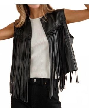 Blue B Wynonna Faux Leather Vest - Black