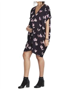 HATCH Slouch Maternity Mini Dress - Black