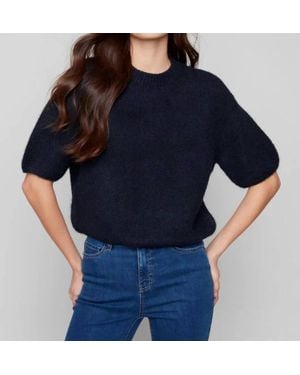Charlie b Balloon Elbow Sleeve Sweater - Blue