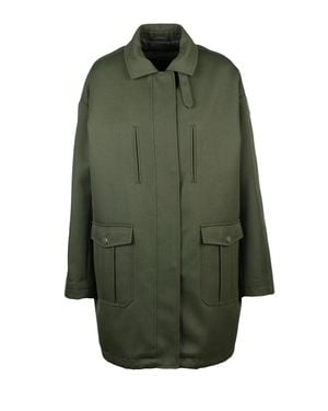 Patrizia Pepe Wool-Blend Double-Breasted Coat - Green