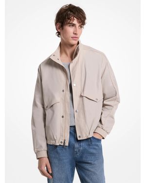 Michael Kors Mk Water-Resistant Windbreaker Jacket - Natural