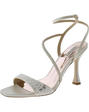 Badgley Mischka Sally Embellished Square Toe Pumps - Natural