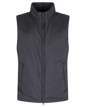 Herno Down High-Collar Zippered Polyamide Vest - Black