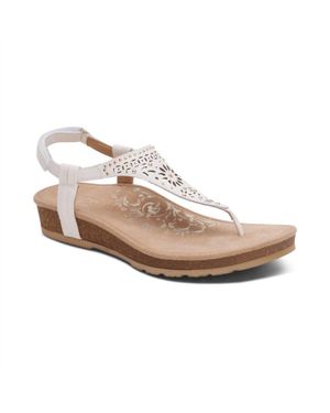 Aetrex Evelyn Thong Sandal - White