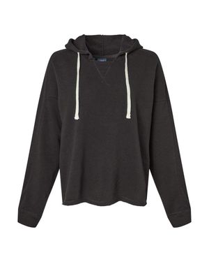 Mv Sport Angel Fleece Crop Hooded Sweatshirt - Black