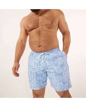 Chubbies Thigh-Napples 7' Swim Trunk - Blue