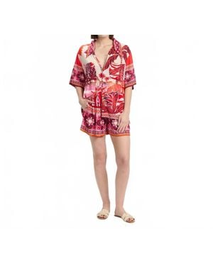 Miss June Paris Reese Shirt - Red