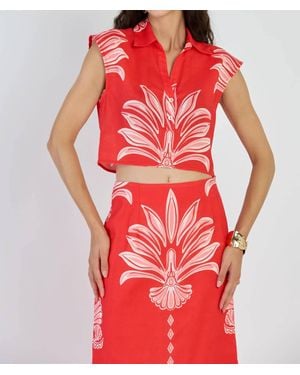 Beyond By Vera Alba Crop Top - Red