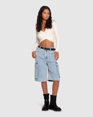 Belle & Bloom Skater Girl Short - Blue