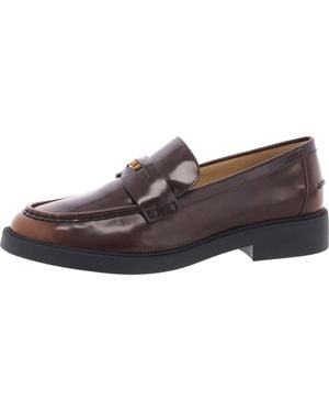 MICHAEL Michael Kors Eden Loafer Distressed Leather Loafers - Brown