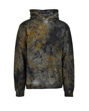 Aspesi Two-Tone Mottled Cotton Hoodie - Green