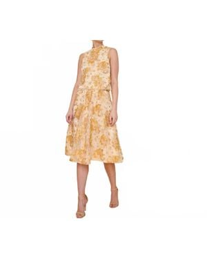 Flora Bea Tricia Floral Top - Natural