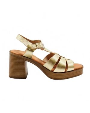 Eric Michael Misha Open Toe Heeled Sandal - Metallic