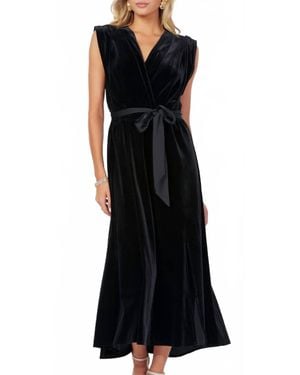 Bishop + Young Velvet Sleeveless Midi Dress - Black