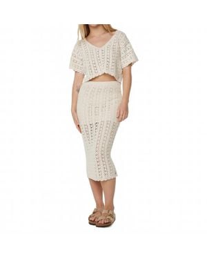 Roxy Sea Swirl Crechet Skirt - Natural