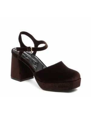Kelsi Dagger Brooklyn Edna Velvet Platform Heel - Black